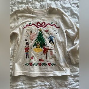 Holiday white Nutcracker long sleeve tee, 3t